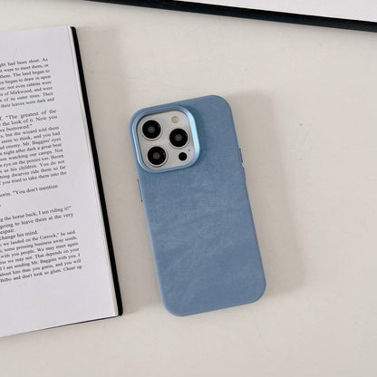 Flannel Fiber Cloth Pattern Magnetic Suction Phone Case Far Peak Blue 0 iPhone iPhone Case Phone Cases {{ product_collections }} {{ product_description }}