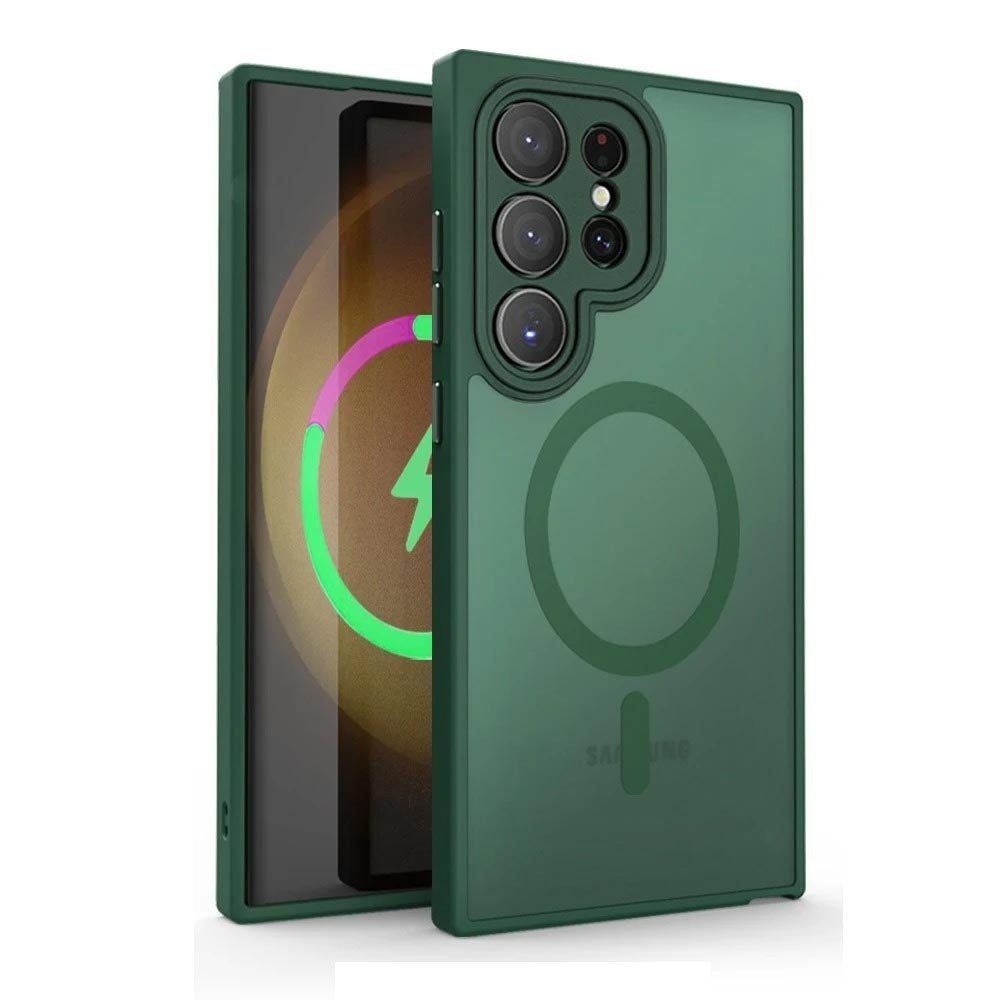 Applicable To S24 Phone Case Magnetic Suction GalaxyS23Ultra Oil Injection Skin Feeling Matte Green 0 Mobile Cases New Arrival Phone Cases Samsung Samsung Cases {{ product_collections }} {{ product_description }}