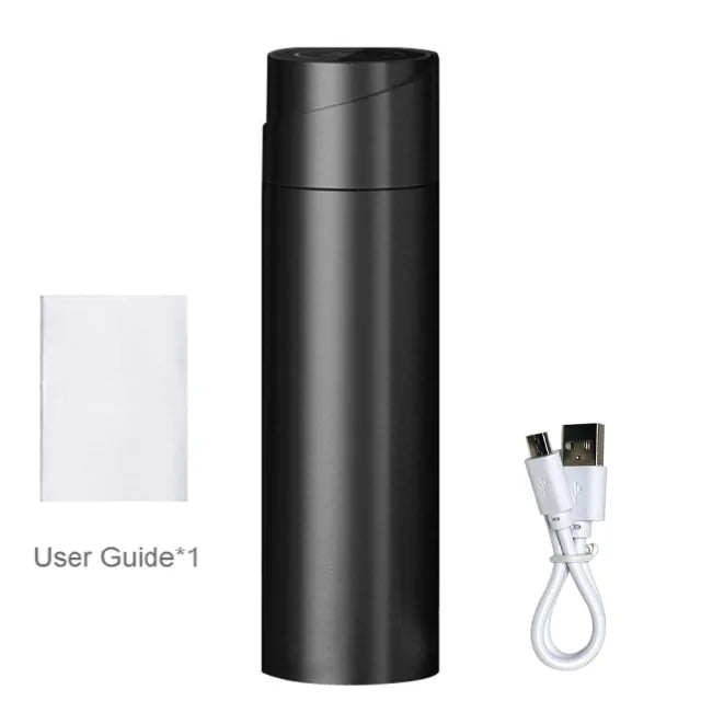 UV Sterilization Water Bottle Black 480ml Water Bottles Bottle dinning dinning table home insulated water bottle latest water bottle matchless matchless online new design water bottle Sterilization stylish water bottle temperature water bottle uv water bottle Water water bottle Water Bottles