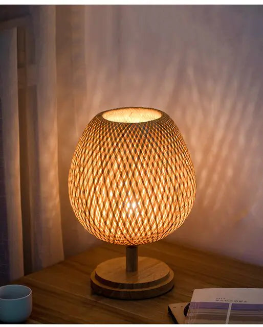 Handmade Bamboo Rattan Table Lamp – Illuminate Your Space with Eco-Friendly Elegance Table Lamps bamboo hand made home decor rattan table lamp table lamps tablelamp {{ product_collections }} {{ product_description }}