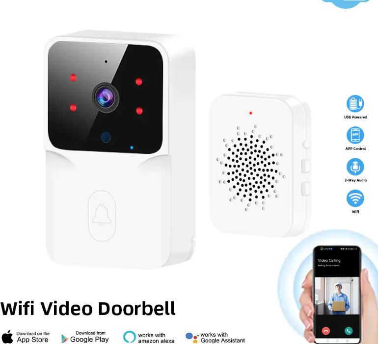 Wi-Fi Video Doorbell Security Door Bells door bell with night vision Doorbell Home Home & Garden home accessories Home and Garden home security house security security smart door bell with camera Wi-Fi Wi-Fi Video Doorbell wifi connected door bell with camera