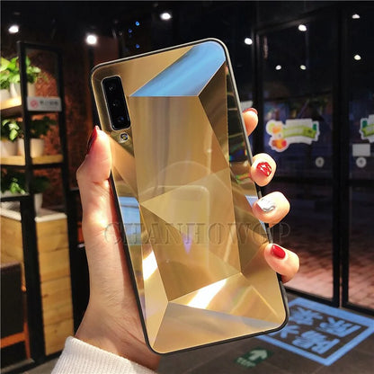 Diamond Mirror Case For Samsung J Series Gold M20 Mobile Phone Cover & Protectors cases diamond iphone case mobile phone cover mobile phone covers protection safety Samsung