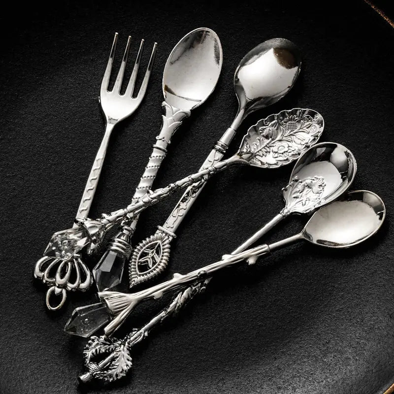 Vintage Dessert Royal Style Cutlery Set Cutlery Set Cutlery Set dinning dinning table home Spoon spoon set