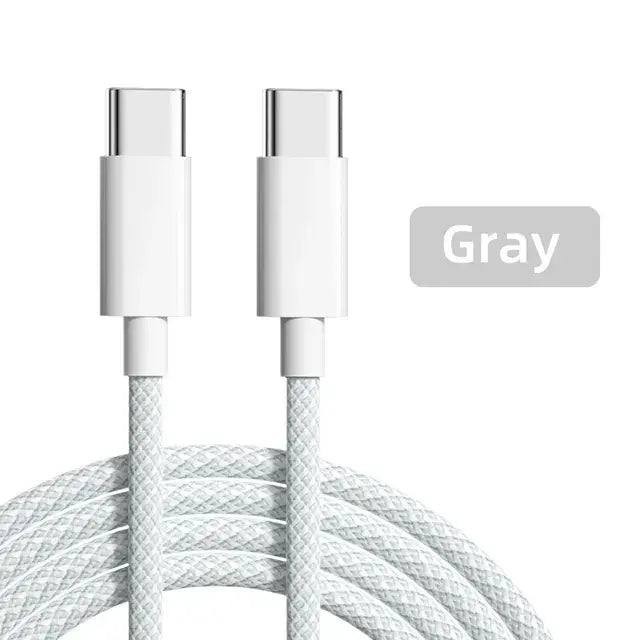 USB Type-C to Type-C Cable Gray White 1.5 m Charging Cables apple products c type charging cable devices durable charging cable electronics fast charging cable iphone mobile charging cable tablet charging cable {{ product_collections }} {{ product_description }}