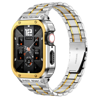 Elevate Your Apple Watch with Our Premium Band and Case Combo Apple Watch Bands apple watch band and case case & band classic designer luxury New arrival new design premium premium quality stainless steel {{ product_collections }} {{ product_description }}