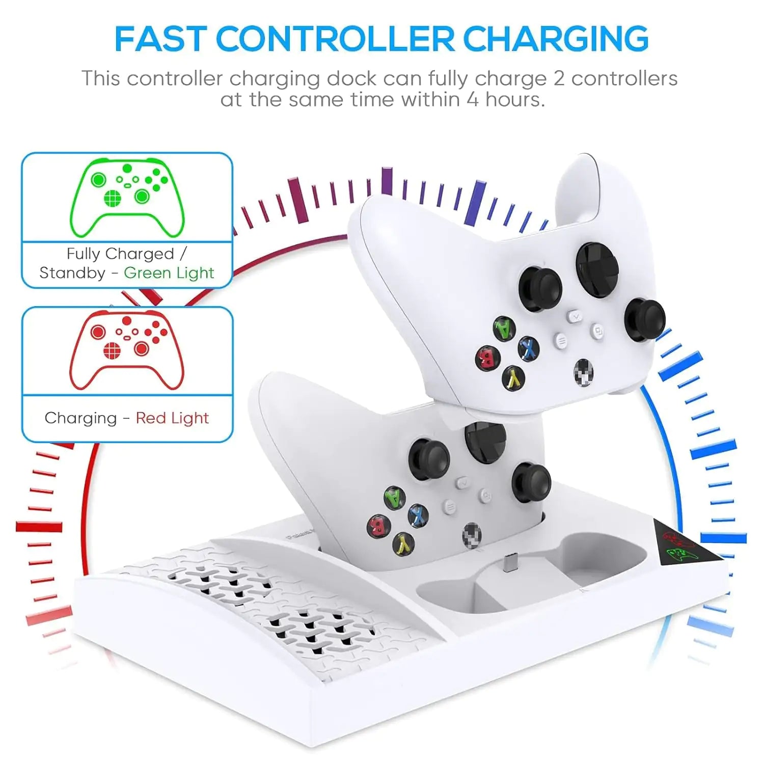 Charger Stand with Cooling Fan for Xbox Series S Console and Controller,Vertical Dual Charging Dock Accessories with 2 X 1400Mah Rechargeable Battery and Cover, Earphone Bracket for XSS XBox and Playstation Accessories Charger Stand with Cooling Fan for Xbox Series S Console and Controller Earphone Bracket for XSS electronics Electronics & Gadgets electronics accessories Vertical Dual Charging Dock Accessories with 2 X 1400Mah Rechargeable Battery and Cover