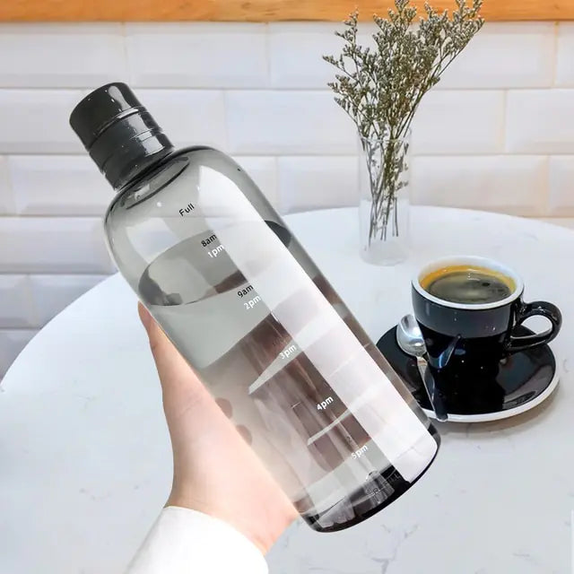 Straw Water Bottle with Time Marker Water Bottles dinning dinning table home new design water bottle PC Plastic Sport stylish water bottle transparent water bottle Water Bottle Water Bottles