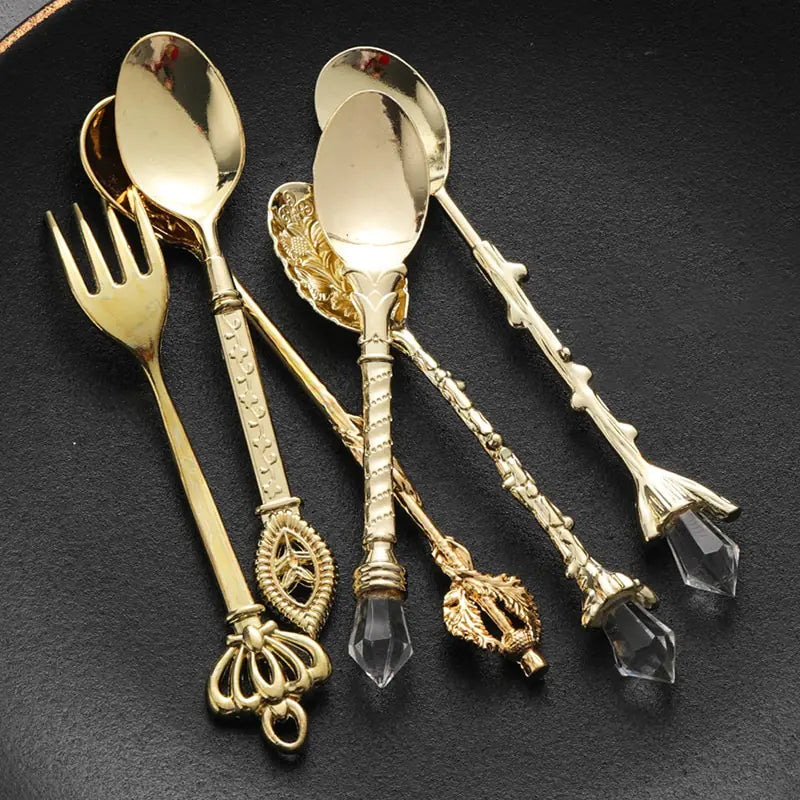 Vintage Dessert Royal Style Cutlery Set Cutlery Set Cutlery Set dinning dinning table home Spoon spoon set