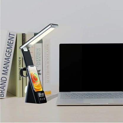 Desk Lamp with Wireless Charger | 3-in-1 Functionality | Adjustable LED & Alarm Clock Wireless Chargers charger fact charger iphone led led light magnetic magsafe multi-function table lamp wireless wireless charger {{ product_collections }} {{ product_description }}