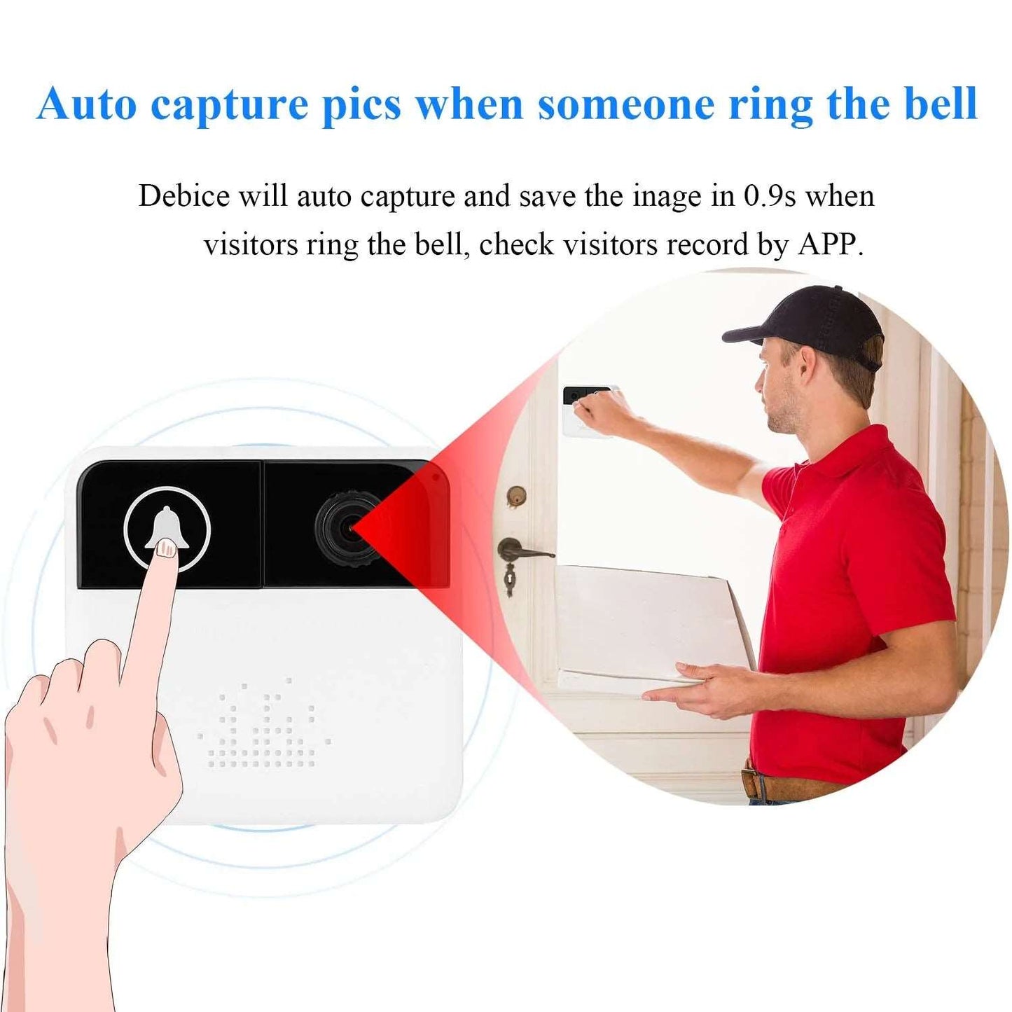 Anti Theft Real Time Digital Doorbell Doorbells Doorbell doorbell with camera doorbell with mobile connected camera doorbell with wifi connected camera home home security Intercom security Security Camera