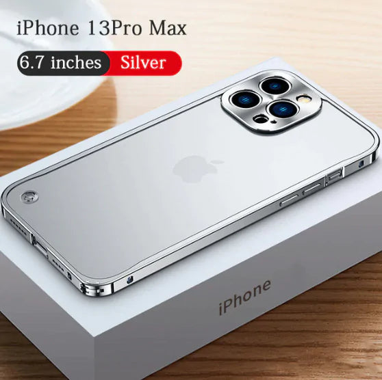 Electroplated Metal Frame Case For iPhone Silver 1 Mobile Phone Cover & Protectors Case For iPhone electronics Frosted Acrylic Back Plate Phone Cases iPhone iphone case with lens protector iphone cover with lens protector matchless matchless online matchlessonline Metal Frame Case For iPhone mobile Phone Accessories