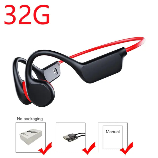 X7 Bone Conduction Headphones Black Red 32G Headphones & Earbuds audio Audio & Video Components audio device audio devices Bluetooth 5.2 Bone Conduction Earphone Ear Clip bluetooth headphones bone conduction certified headphone electronics Electronics & Gadgets electronics accessories fashion headphone headphone headphones swimming