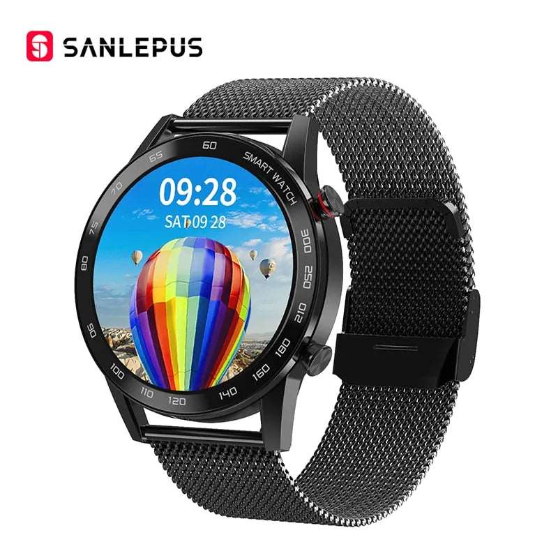 Business Smart Watch Black-Steel Strap Smart Watches Business Smart Watch electronics elegant leather strap smart watch