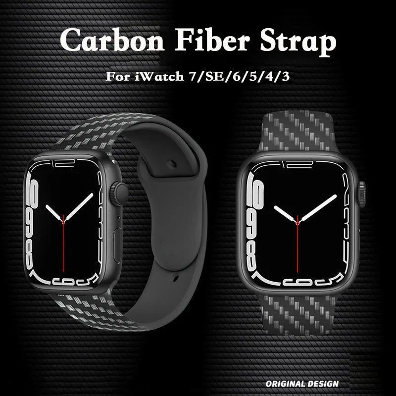 Add Sophistication with Our Carbon Fiber Strap for Apple Watch Apple Watch Bands apple watch apple watch band apple watch strap carbon fiber durable new arrival stylish {{ product_collections }} {{ product_description }}