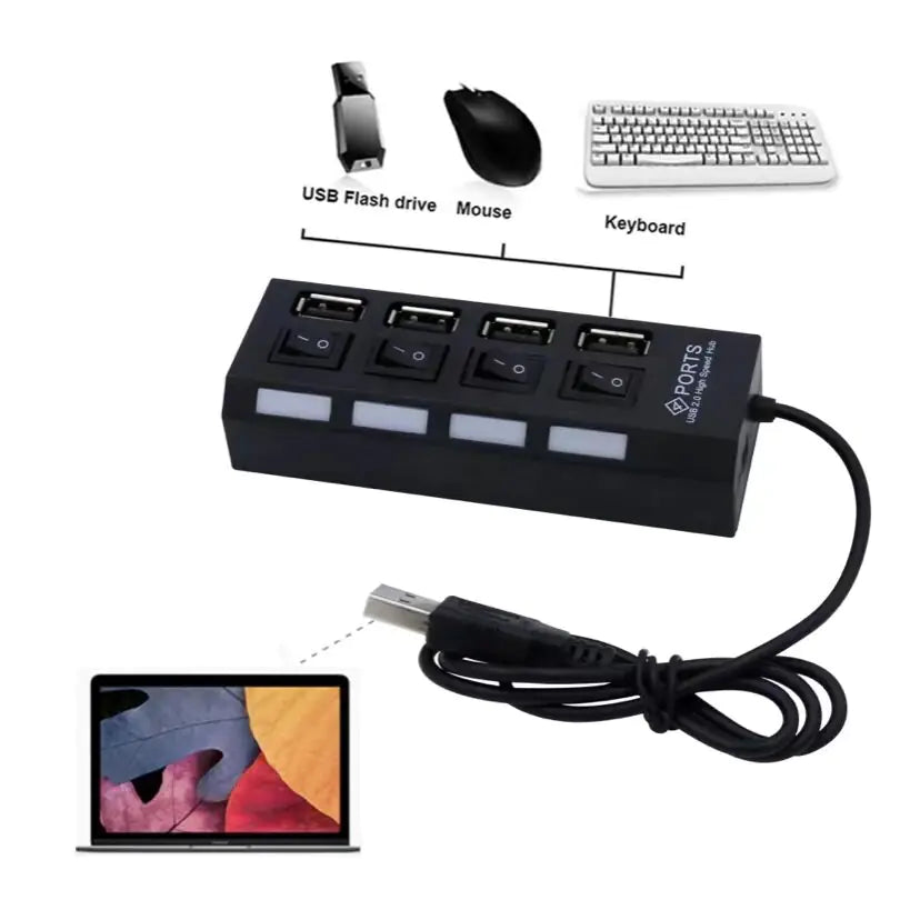 Multiport 4 Slot USB Hub 2.0 Power Board Computer Table & Accessories 4 Slot USB Hub 2.0 computer table electronics electronics accessoires USB HUB