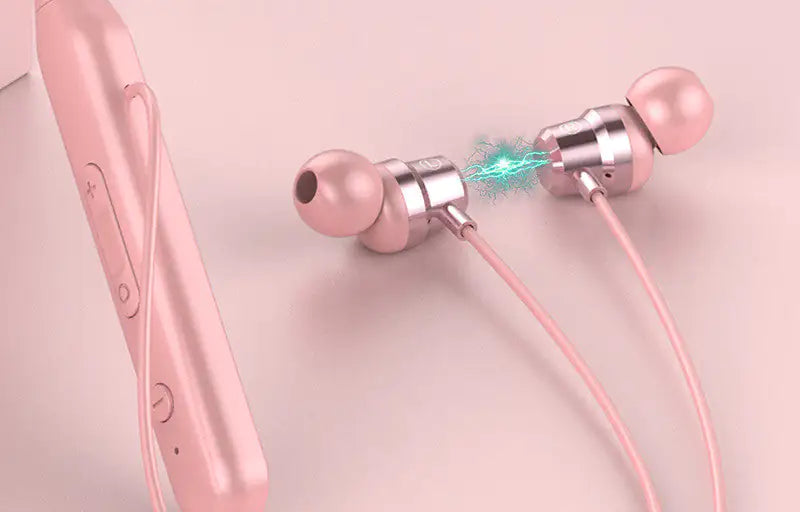 Bluetooth Compatible Earphones Pink Headphones & Earbuds 25h music time earphones audio audio device Bluetooth Compatible Earphones bluetooth earphones electronics