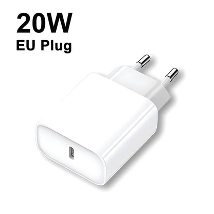 20W PD Fast Charger EU Charger Adapters & Converters 20W PD Fast Charger electronics electronics accessories mobile charger mobile phone