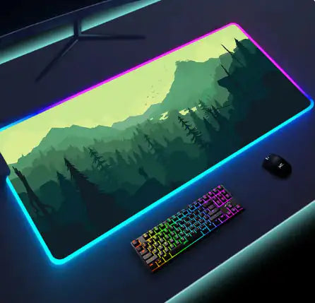 Luminous LED Lighting Mouse Pad Desk Mat computer Computer Accessories computer table accessories Computers Computers & Accessories electronics Electronics & Gadgets electronics accessories Luminous LED Lighting Mouse Pad RGB mouse and keyboard mat for computer table