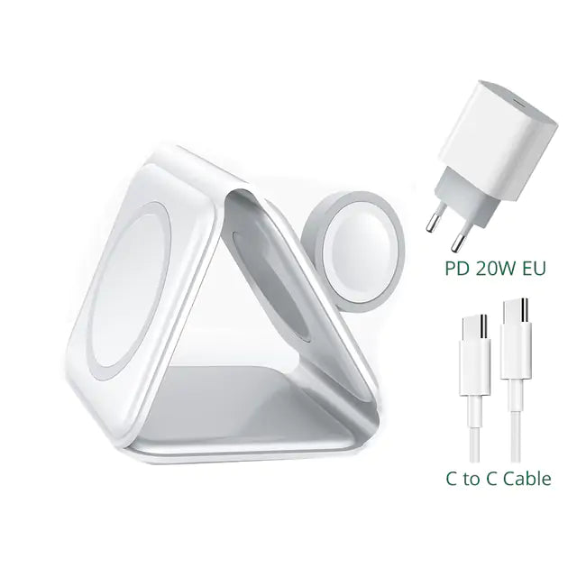 15W Magnetic Wireless Charger | Fast & Convenient | Advanced Technology Wireless Chargers 3 in 1 air pods apple apple watch charging dock charging pads charging station iphone magnetic wireless charger {{ product_collections }} {{ product_description }}