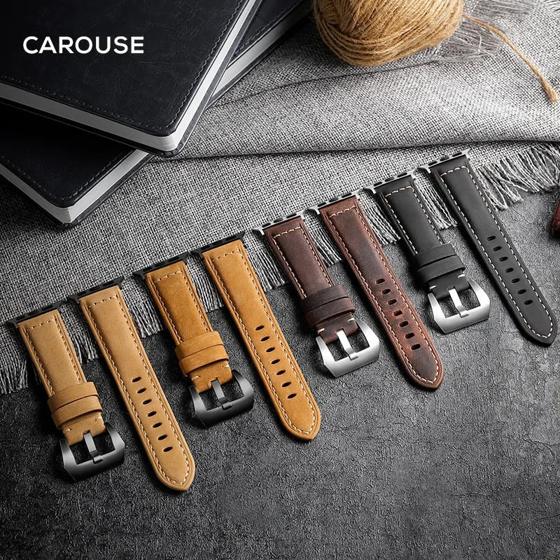 Add Personality with Our Handmade Crazy Cowhide Apple Watch Band Apple Watch Bands apple watch apple watch band apple watch strap hand made handmade new arrival nylon {{ product_collections }} {{ product_description }}