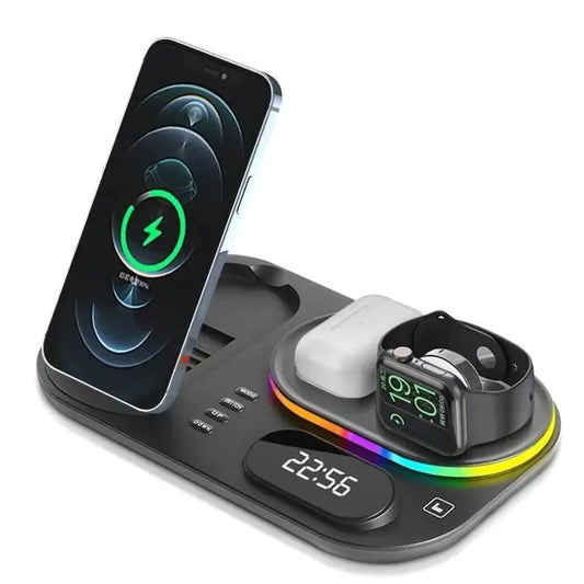 Cutting-Edge Fast Wireless Charger Wireless Charger and Time Clock 3 in 1 wireless fast charger Charger electronics electronics accessories fast wireless charger intelligent wireless charger mobile mobile phone accessories Wireless wireless charger wireless charger for iphone watch and air pods