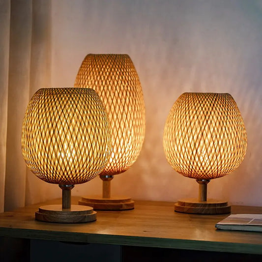 Handmade Bamboo Rattan Table Lamp – Illuminate Your Space with Eco-Friendly Elegance Table Lamps bamboo hand made home decor rattan table lamp table lamps tablelamp {{ product_collections }} {{ product_description }}