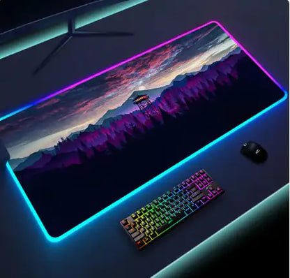 Luminous LED Lighting Mouse Pad Desk Mat computer Computer Accessories computer table accessories Computers Computers & Accessories electronics Electronics & Gadgets electronics accessories Luminous LED Lighting Mouse Pad RGB mouse and keyboard mat for computer table