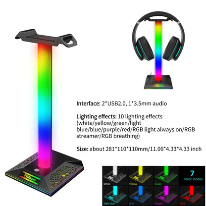 RGB Gaming Headphone Stand Headphones & Earbuds audio Audio & Video Components audio device computer table accessories electronics electronics accessories RGB Gaming Headphone Stand