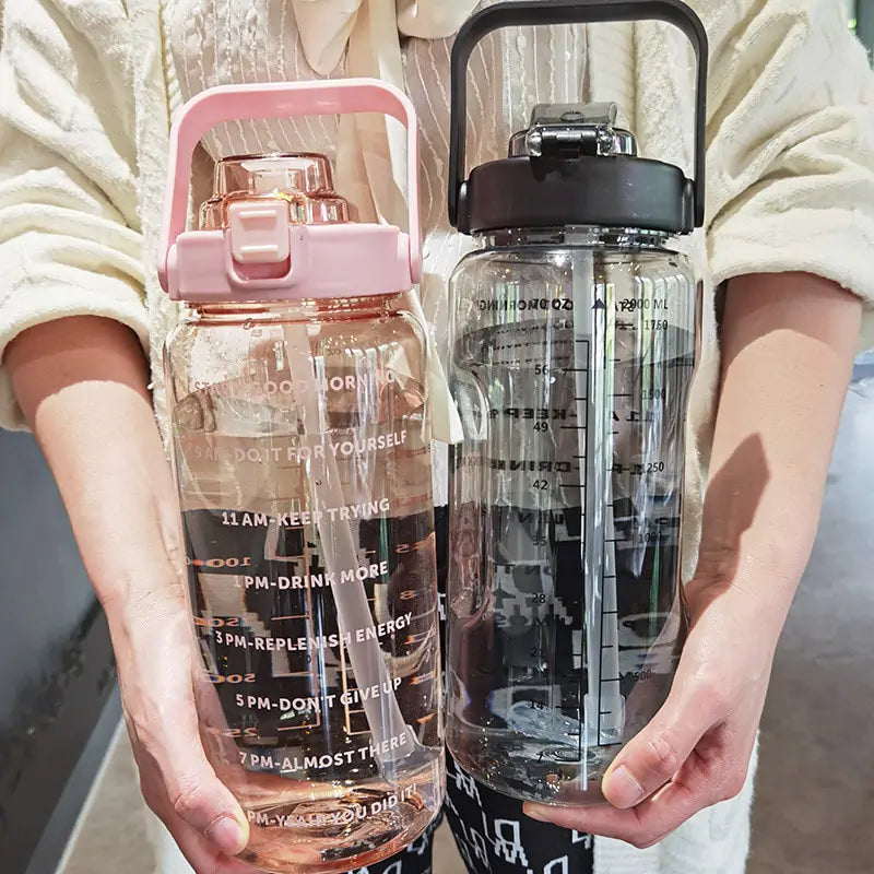 Motivational Sports Water Bottle Water Bottles dinning dinning table home transparent water bottle Water Bottle