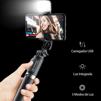 4 in1 Selfie Tripod With Integrated Light - Selfie 360 Tripods & Monopods automatic selfie sticks electronics electronics accessories selfie stick selfie sticks selfie tripod tripod with integrated light tripods video accessories video and photography