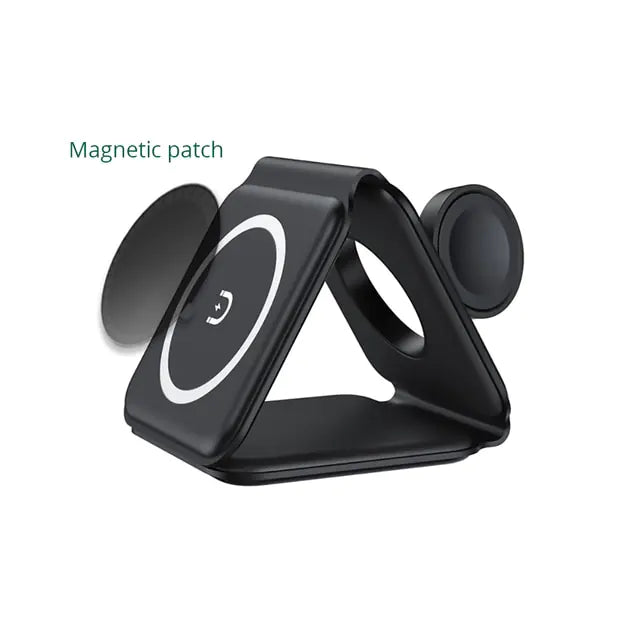 Wireless Charger for Apple Watch/iPhone Black with Magnet