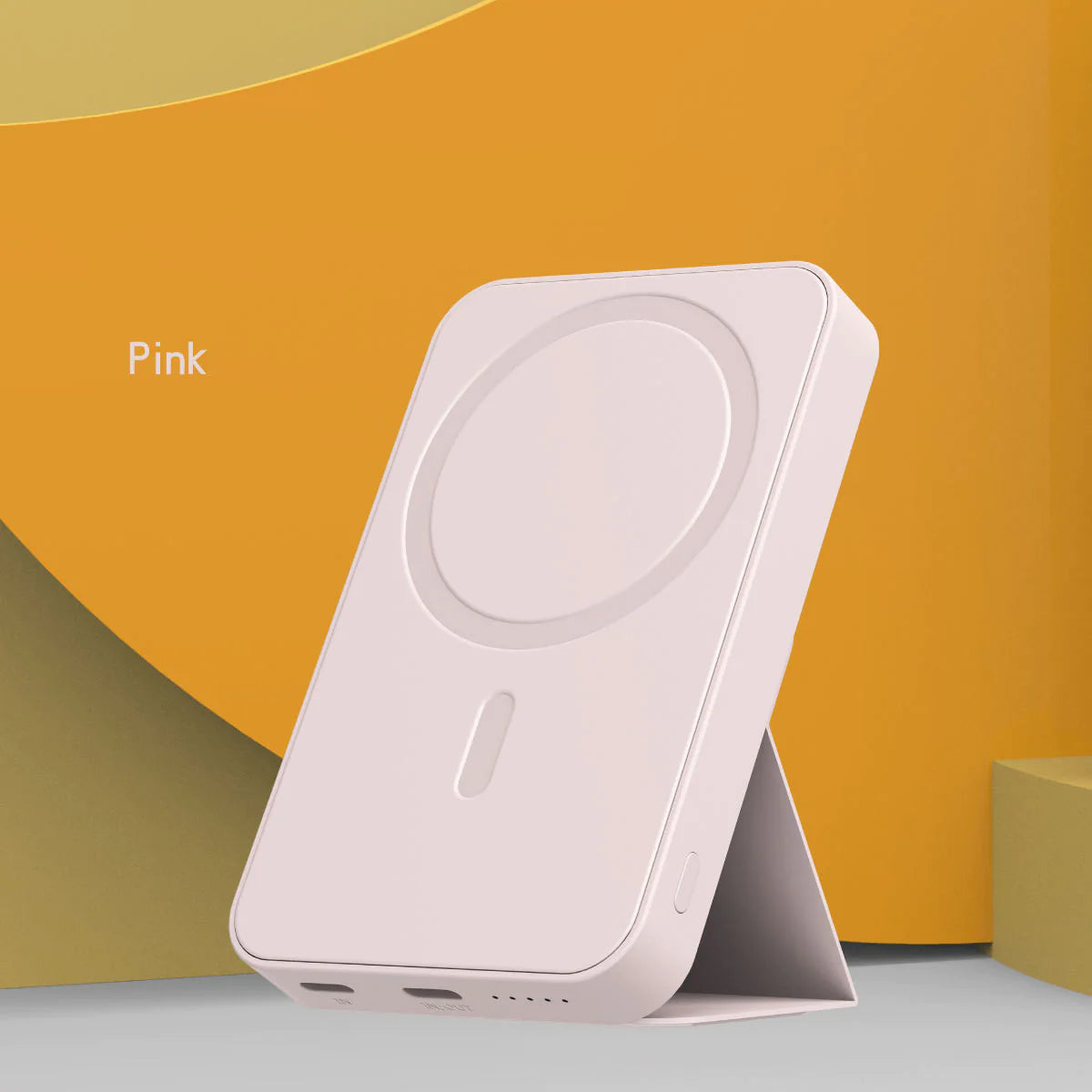 Magnetic Clip-On Wireless Power Bank | 5000mAh Ultra-Thin Charger | PD20W Fast Charging Pink 5000mAh Wireless Power Banks apple battery charger battery fast charger iphone magnetic magsafe pads portable power bank smart stand ultra thin with stand {{ product_collections }} {{ product_description }}