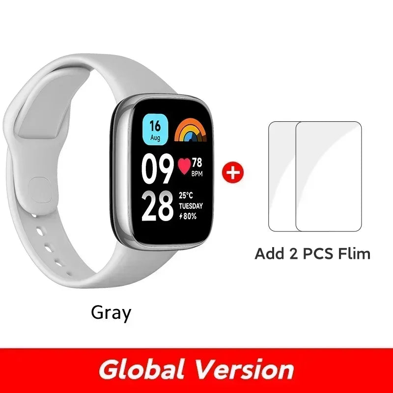 Xiaomi Redmi Watch 3 Active1.83'' LCD Display Blood Oxygen Heart Rate Bluetooth Voice Call 100+ Sport Modes Gray Add film Smart Watches electronics Electronics & Gadgets smart watch smart watches Xiaomi