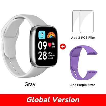 Xiaomi Redmi Watch 3 Active1.83'' LCD Display Blood Oxygen Heart Rate Bluetooth Voice Call 100+ Sport Modes Gray N Purple Strap Smart Watches electronics Electronics & Gadgets smart watch smart watches Xiaomi