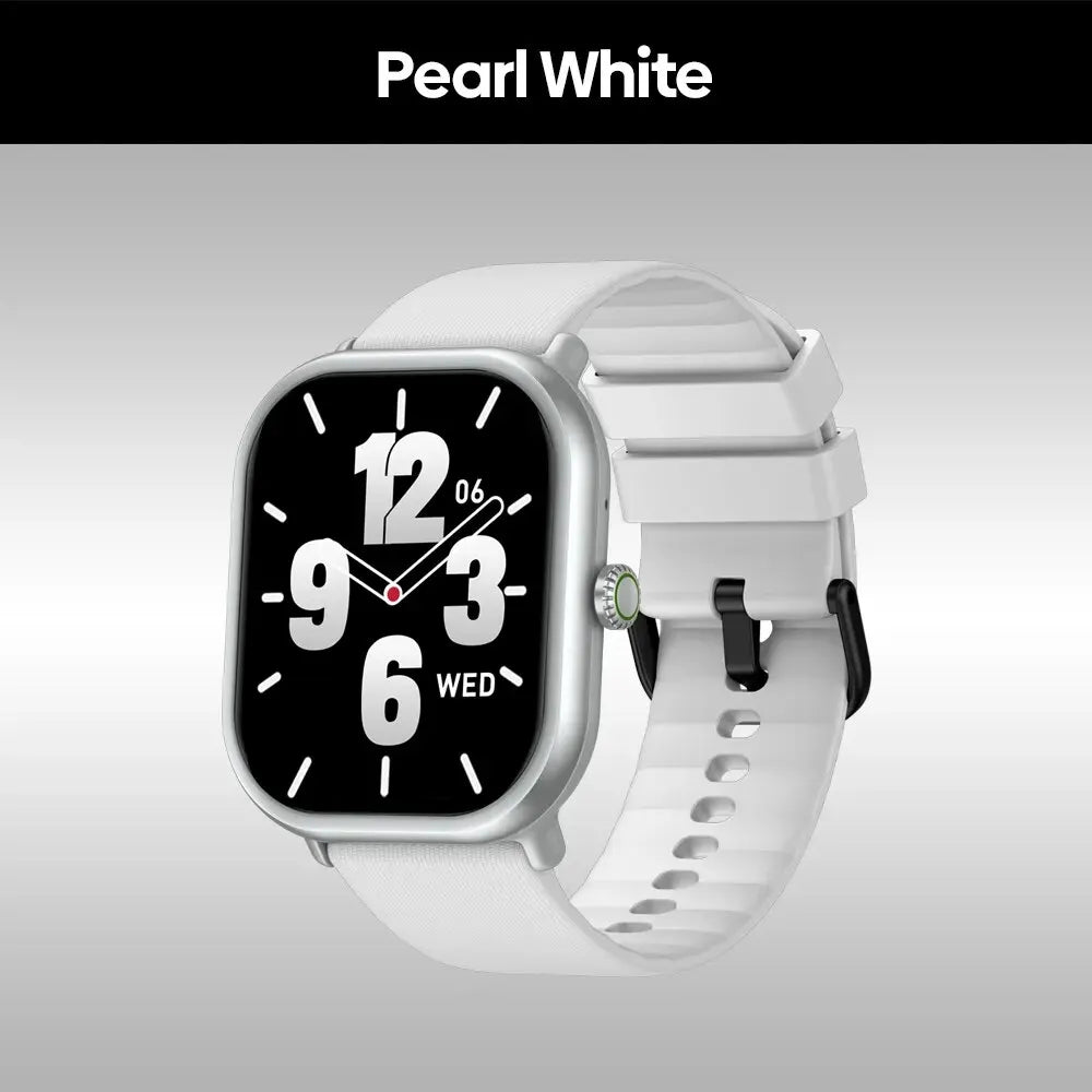 New Zeblaze GTS 3 Pro Voice Calling Smart Watch Ultra-big HD AMOLED Screen Health and Fitness Tracking Smartwatch for Men Women Pearl White Smart Watches electronics smart watch