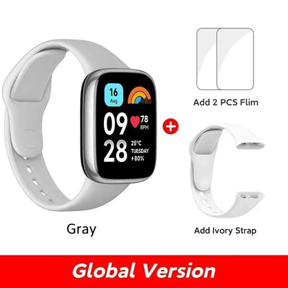 Xiaomi Redmi Watch 3 Active1.83'' LCD Display Blood Oxygen Heart Rate Bluetooth Voice Call 100+ Sport Modes Gray N Ivory Strap Smart Watches electronics Electronics & Gadgets smart watch smart watches Xiaomi