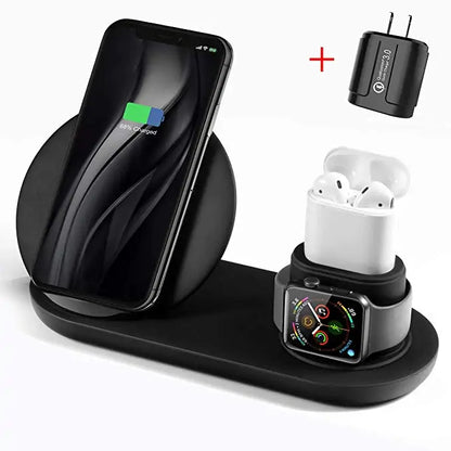 Wireless Charger Stand | Universal Compatibility | Safe & Smart Charging Wireless Chargers 3 in 1 air pods airpods apple apple watch charger charging pads charging station fast charger iphone magnetic magsafe mmagnetic New arrival watch wireless charger {{ product_collections }} {{ product_description }}