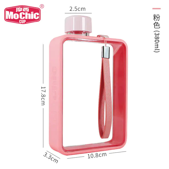 Flat Water Bottle A5 Bottle Pink Water Bottles Bottle dinning dinning table home Water water bottle Water Bottles