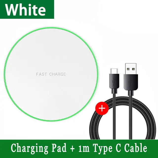 100W Wireless Charger For iPhone White with Cable Wireless Charger and Time Clock 100w fast wireless charger electronics electronics accessories intelligent wireless charger iphone wireless charger matchless matchless online matchlessonline wireless charger