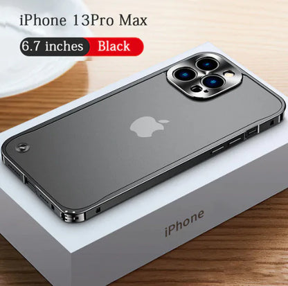 Electroplated Metal Frame Case For iPhone Black 1 Mobile Phone Cover & Protectors Case For iPhone electronics Frosted Acrylic Back Plate Phone Cases iPhone iphone case with lens protector iphone cover with lens protector matchless matchless online matchlessonline Metal Frame Case For iPhone mobile Phone Accessories