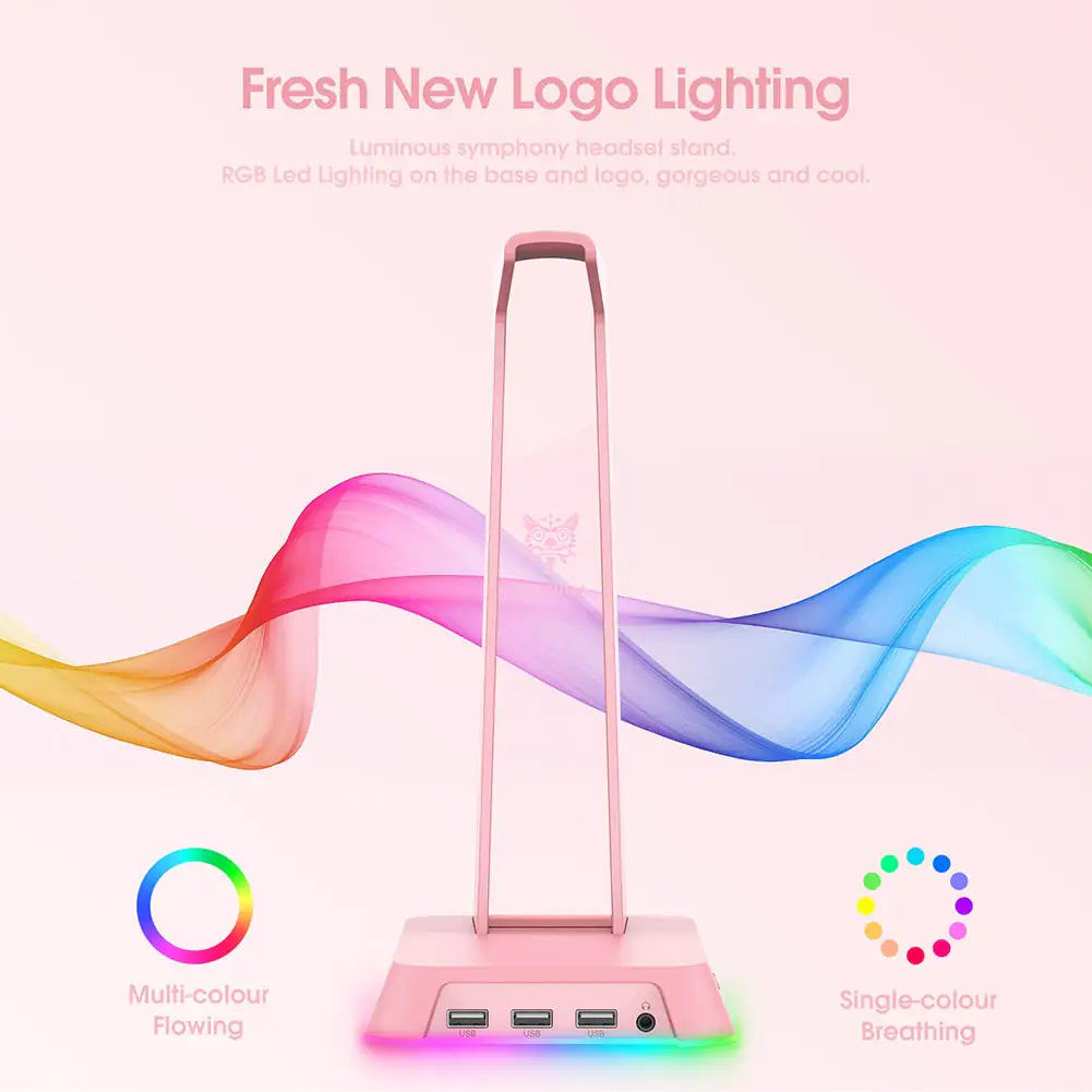 RGB Gaming Headphone Stand Headphones & Earbuds audio Audio & Video Components audio device computer table accessories electronics electronics accessories RGB Gaming Headphone Stand