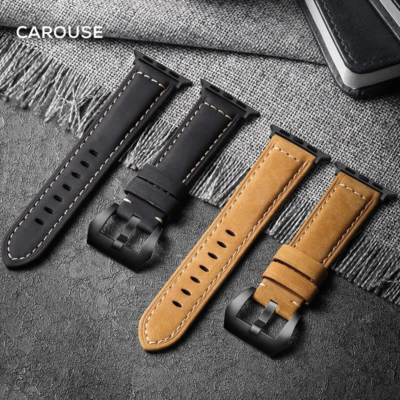 Add Personality with Our Handmade Crazy Cowhide Apple Watch Band Apple Watch Bands apple watch apple watch band apple watch strap hand made handmade new arrival nylon {{ product_collections }} {{ product_description }}