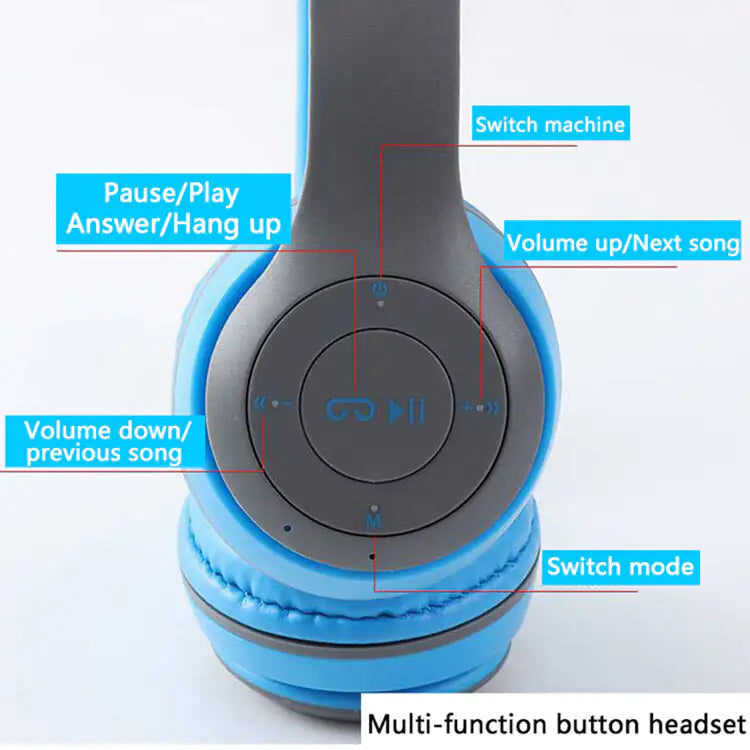 Wireless Bluetooth P47 Headphones Headphones & Earbuds audio audio device bluetooth headphone and earphone and earbud bluetooth headphones electronics fashion headphone gaming headphone headphone headphone for music headphones headphones for sports new headphones Wireless Bluetooth P47 Headphones