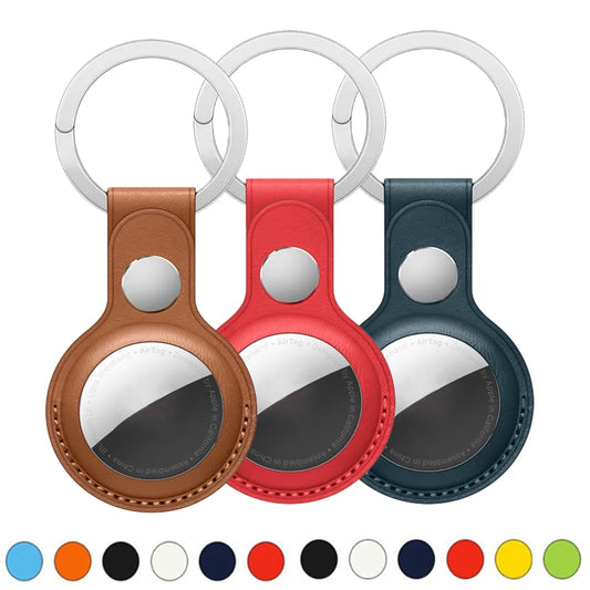 Leather Key Ring Tracker Tracker Case airpod case Airtags Cover electronics electronics accessories GPS Tracker Key Ring Keychain Tracker tracker case