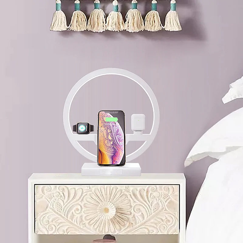 Fast Wireless Charger Dock for iPhone | Qi-Certified | Sleek & Stylish Design Wireless Chargers 2025 3 in 1 apple fast charger iphone magsafe New arrival new design unique wireless charger {{ product_collections }} {{ product_description }}