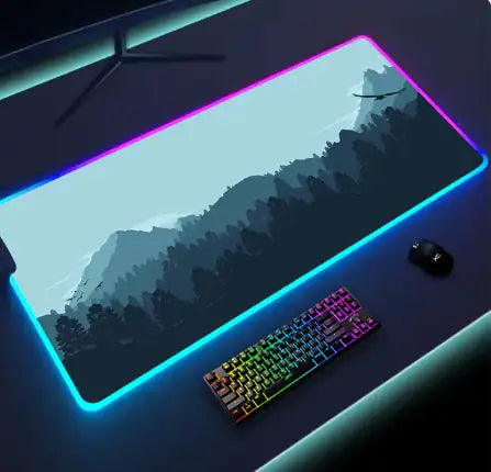 Luminous LED Lighting Mouse Pad Desk Mat computer Computer Accessories computer table accessories Computers Computers & Accessories electronics Electronics & Gadgets electronics accessories Luminous LED Lighting Mouse Pad RGB mouse and keyboard mat for computer table