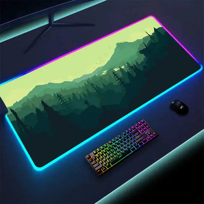 Luminous LED Lighting Mouse Pad Desk Mat computer Computer Accessories computer table accessories Computers Computers & Accessories electronics Electronics & Gadgets electronics accessories Luminous LED Lighting Mouse Pad RGB mouse and keyboard mat for computer table