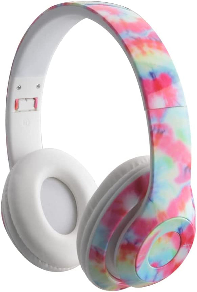 Bluetooth Headphones - Foldable Bluetooth Headset - Lightweight Headphones - Adjustable On-Ear Headphones - Fashion Bluetooth Headphones with Microphone - Ideal Headphones Bluetooth Tye Dye Headphones & Earbuds audio bluetooth headphone and earphone and earbud bluetooth headphones Earbuds & Accessories Electronics Headphones Headphones & Earbuds mobile noise cancellatio On-Ear Headphones